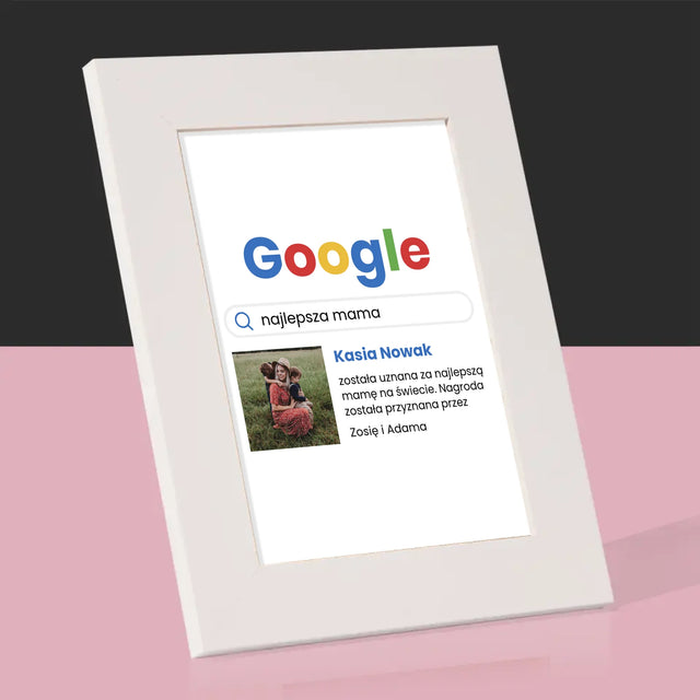Zdjęcie I Podpis: Najlepsza Mama Wynik Google - Ramka Na Zdjęcie