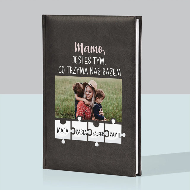 Zdjęcie i Podpis: Mamo, Jesteś Tym Co Trzyma Nas Razem - Notes Książkowy