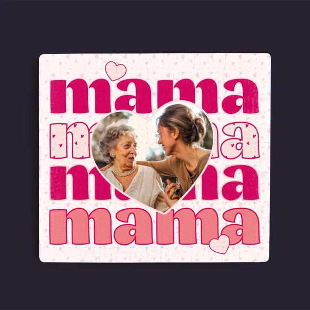 Zdjęcie i Podpis: Słowa Mama - Personalizowane Puzzle