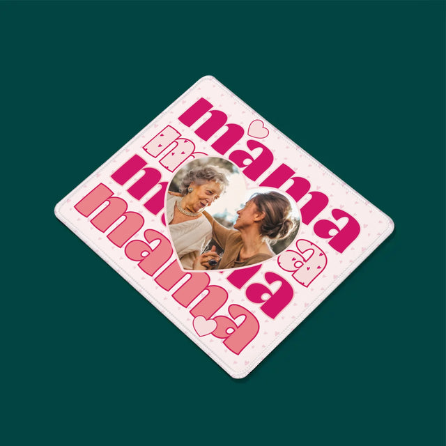 Zdjęcie i Podpis: Słowa Mama - Podkładka Pod Myszkę