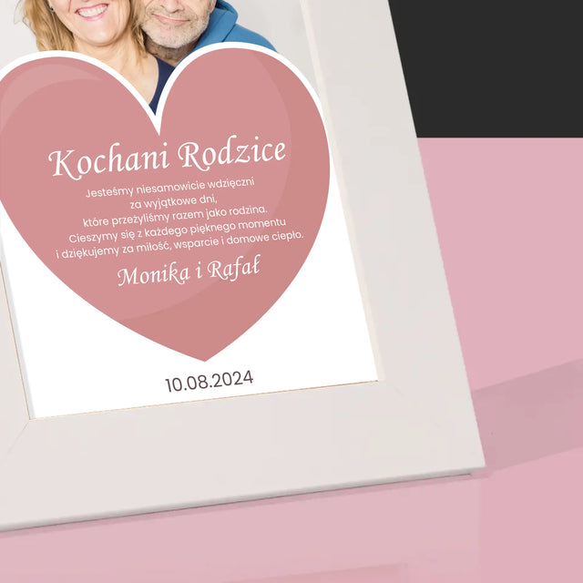 Zdjęcie i Podpis: Ukochani Rodzice - Ramka Na Zdjęcie