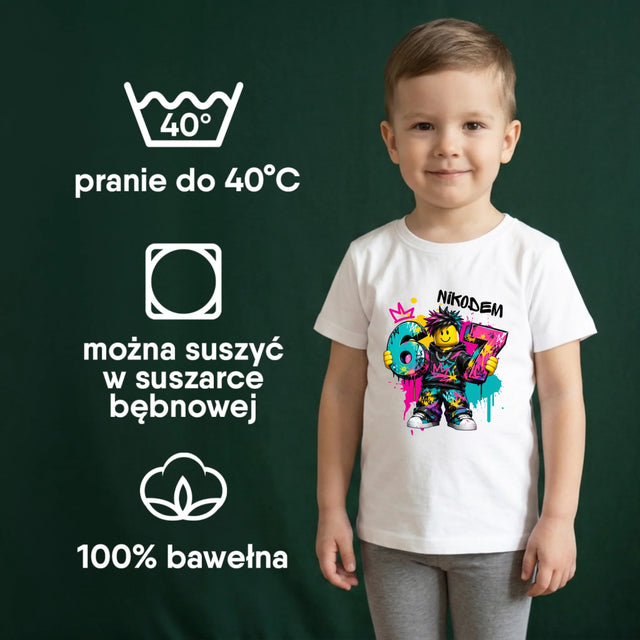 Brainrot: Six Seven Graffiti - Koszulka Dziecięca