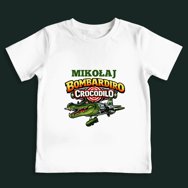 Brainrot: Bombardiro Crocodilo - Koszulka Dziecięca