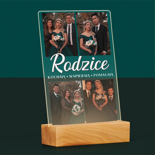 Fotokolaż: Kochani Rodzice - Wydruk Na Szkle Akrylowym
