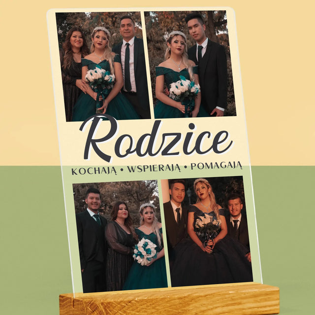 Fotokolaż: Kochani Rodzice - Wydruk Na Szkle Akrylowym