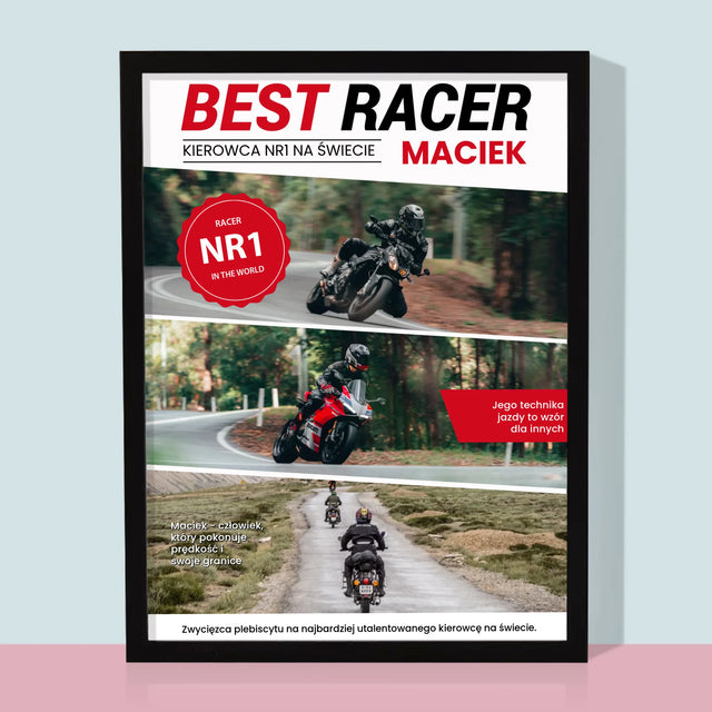 Okładka Magazynu: Best Racer - Wydruk Obramowany