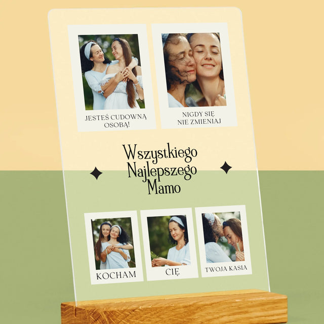 Fotokolaż: Wszystkiego Najlepszego Mamo - Wydruk Na Szkle Akrylowym