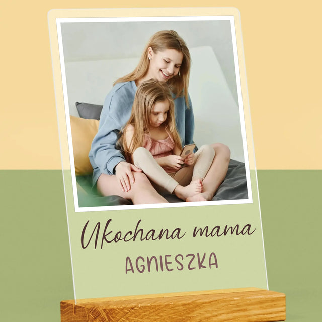 Zdjęcie I Podpis: Dla Kochanej Mamy - Wydruk Na Szkle Akrylowym