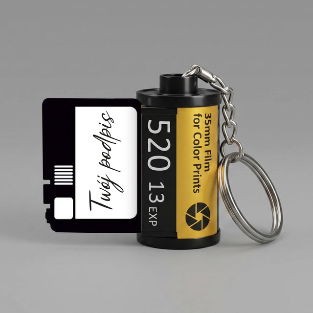 Zdjęcie I Podpis: Twoje Zdjęcie I Podpis - Personalizowany Brelok Klisza