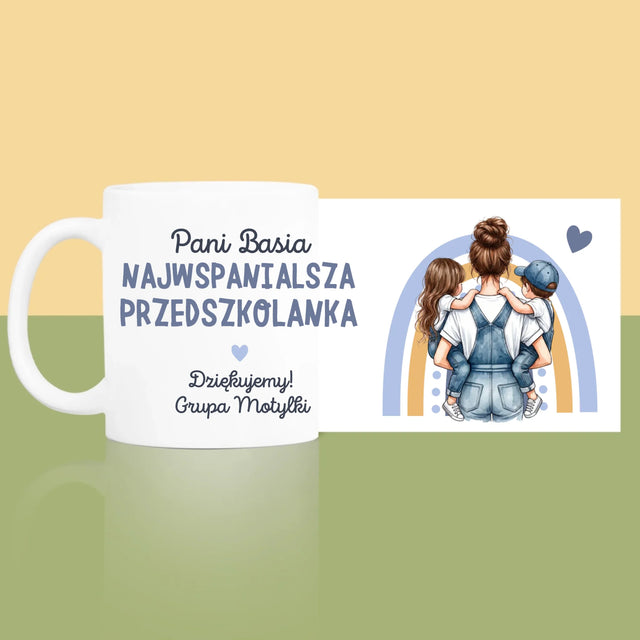 Kreator Postaci: Najwspanialsza Przedszkolanka - Kubek z Nadrukiem