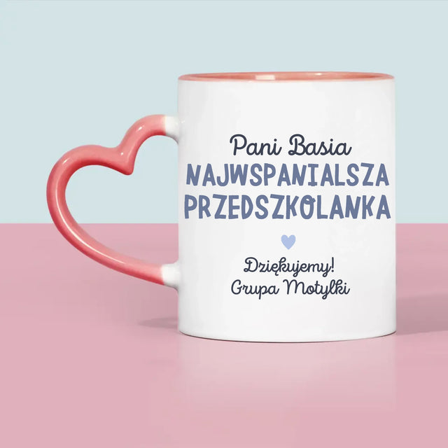 Kreator Postaci: Najwspanialsza Przedszkolanka - Kubek z Nadrukiem