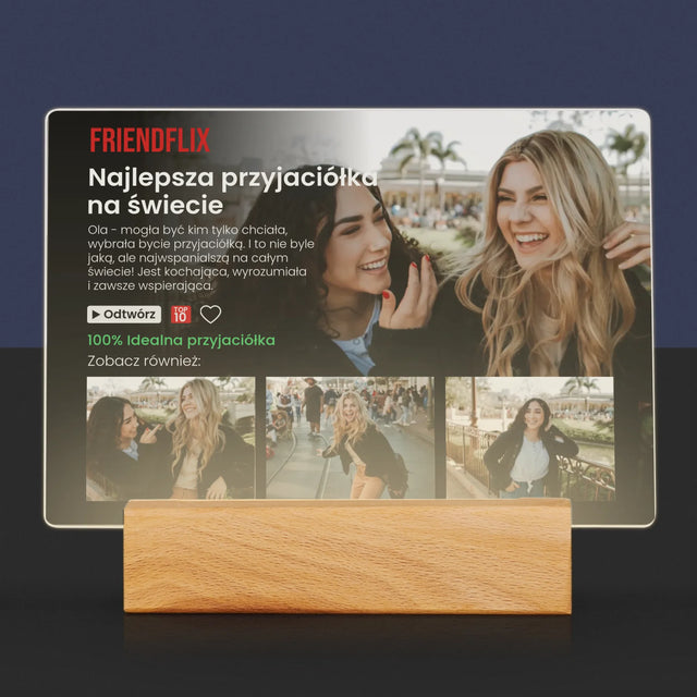 Fotokolaż: Plakat Netflix Dla Przyjaciółki - Wydruk Na Szkle Akrylowym