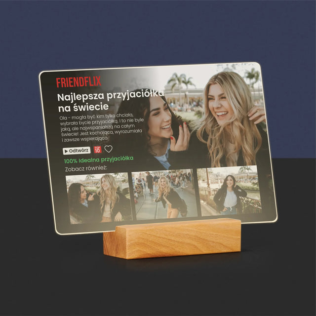 Fotokolaż: Plakat Netflix Dla Przyjaciółki - Wydruk Na Szkle Akrylowym