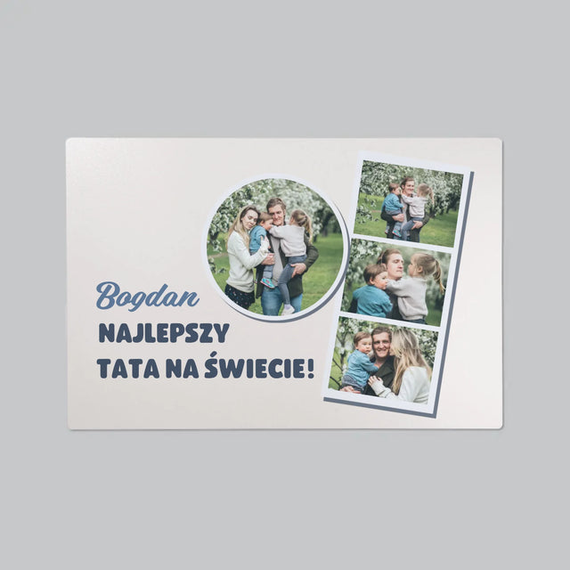 Fotokolaż: Najlepszy Tata Na Świecie - Podkładka Na Biurko