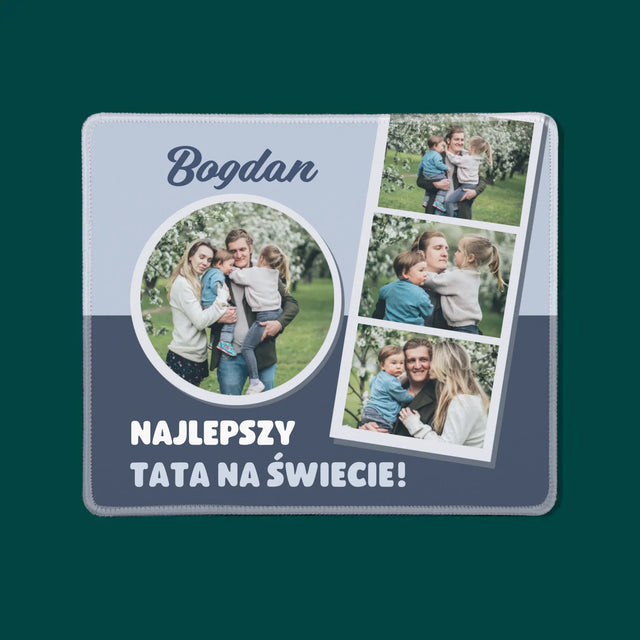 Fotokolaż: Najlepszy Tata Na Świecie - Podkładka Pod Myszkę