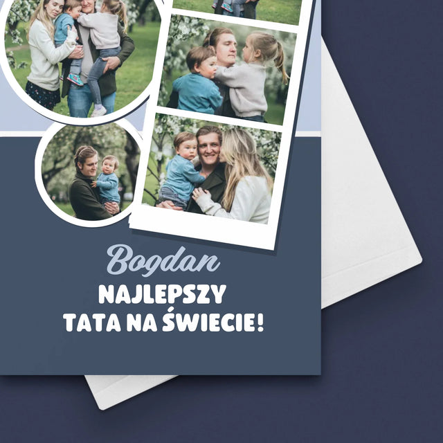 Fotokolaż: Najlepszy Tata Na Świecie - Kartka z Życzeniami
