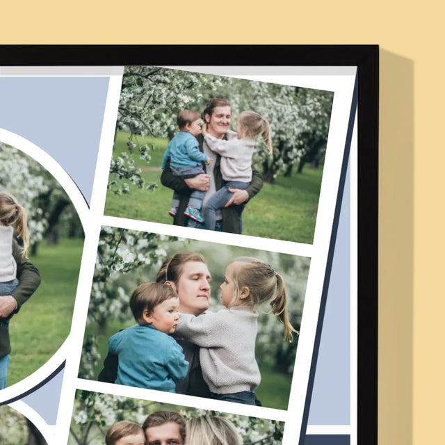 Fotokolaż: Najlepszy Tata Na Świecie - Wydruk Obramowany
