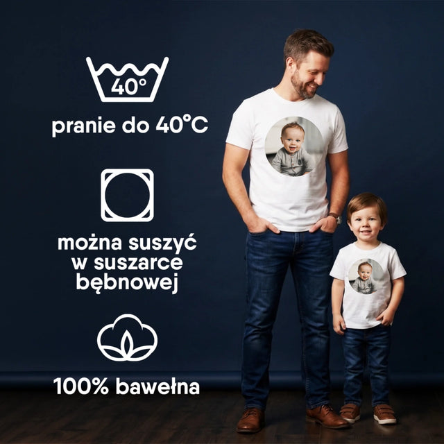 Zdjęcie: Zdjęcie W Kole - Zestaw Koszulka Męska i Koszulka Dziecięca
