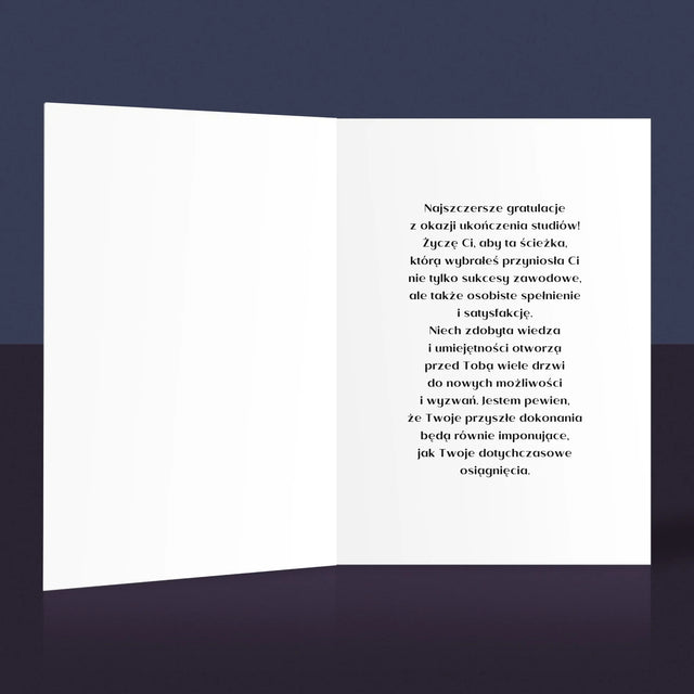 Zdjęcie i Podpis: Gratulacje Magister - Kartka z Życzeniami