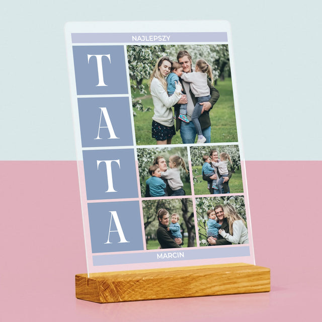 Fotokolaż: Najlepszy Tata - Wydruk Na Szkle Akrylowym