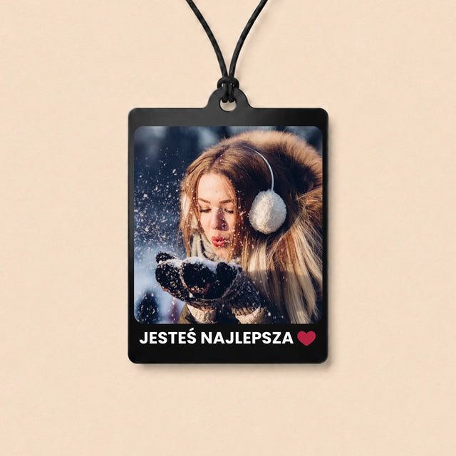 Zdjęcie i Podpis: Pozytywne Myśli - Zawieszka Do Samochodu