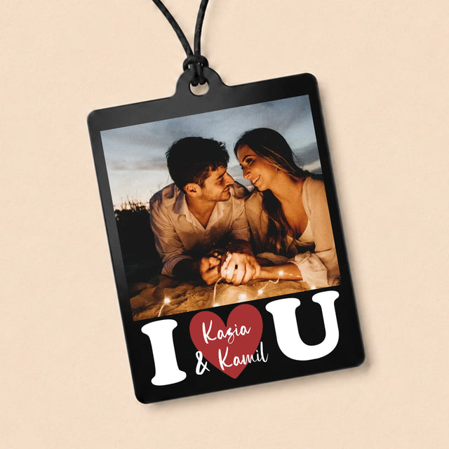 Fotokolaż: i Love You - Zawieszka Do Samochodu