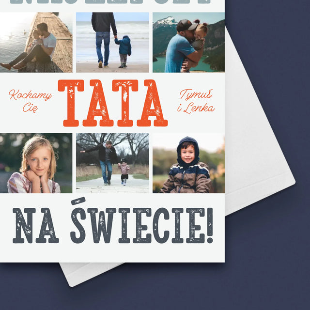 Fotokolaż: Najlepszy Tata Na Świecie Zdjęcia - Kartka Z Życzeniami