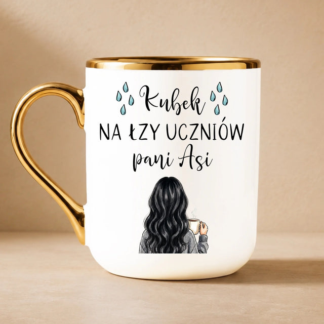 Kreator Postaci: Łzy Uczniów - Kubek Ceramiczny ze Złotym Rantem