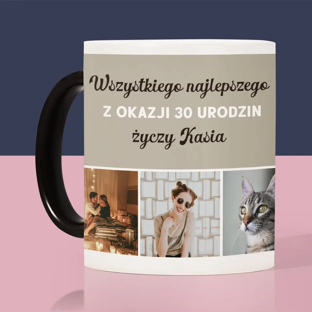 Fotokolaż: Urodzinowy - Kubek z Nadrukiem