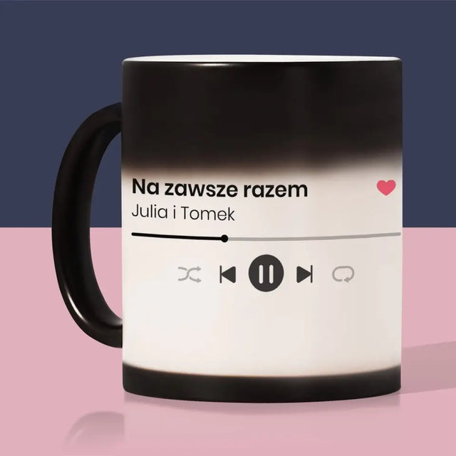 Zdjęcie i Podpis: Spotify z Twoim Zdjęciem - Kubek z Nadrukiem