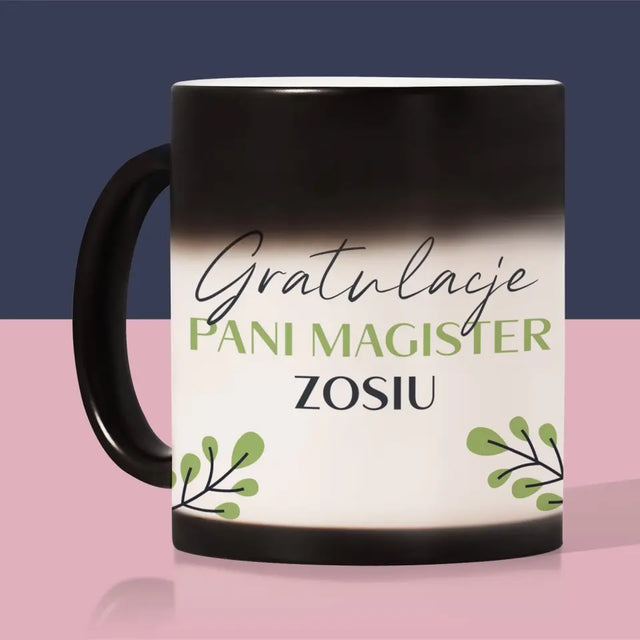 Zdjęcie i Podpis: Gratulacje Magister - Kubek z Nadrukiem