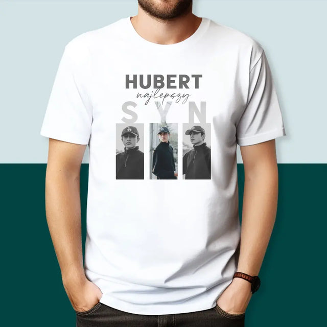 Fotokolaż: Najlepszy Syn - Koszulka Męska z Nadrukiem