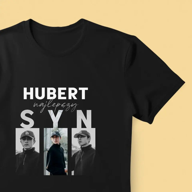 Fotokolaż: Najlepszy Syn - Koszulka Męska z Nadrukiem