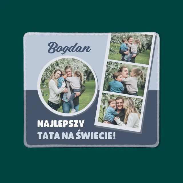 Fotokolaż: Najlepszy Tata Na Świecie - Podkładka Pod Myszkę