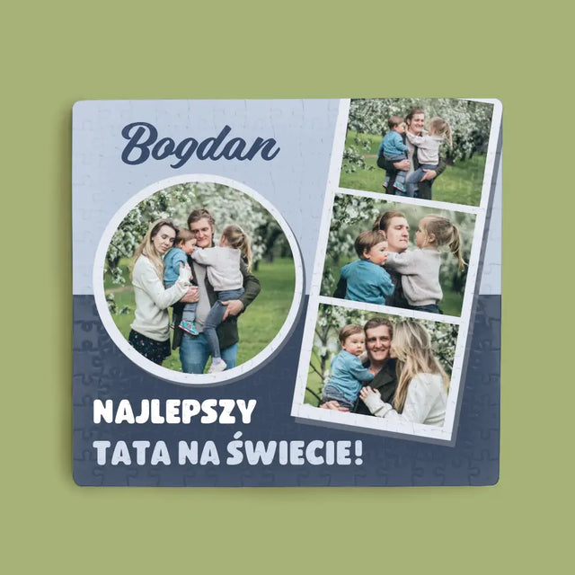 Fotokolaż: Najlepszy Tata Na Świecie - Personalizowane Puzzle