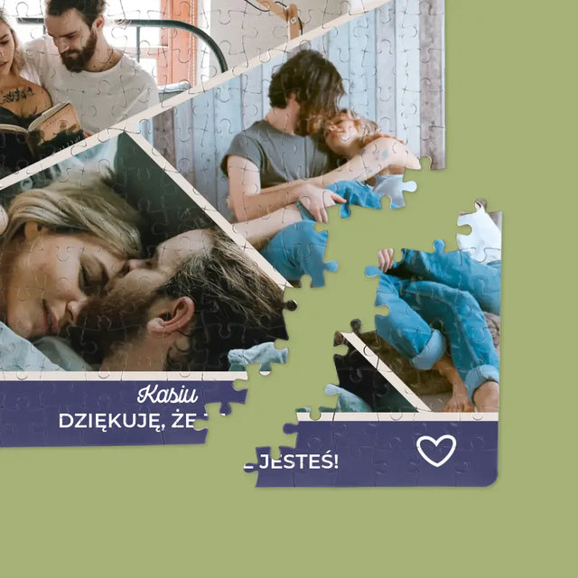 Fotokolaż: Dziękuję, Że Jesteś - Personalizowane Puzzle