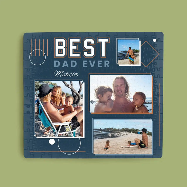 Fotokolaż: Best Dad Ever - Personalizowane Puzzle