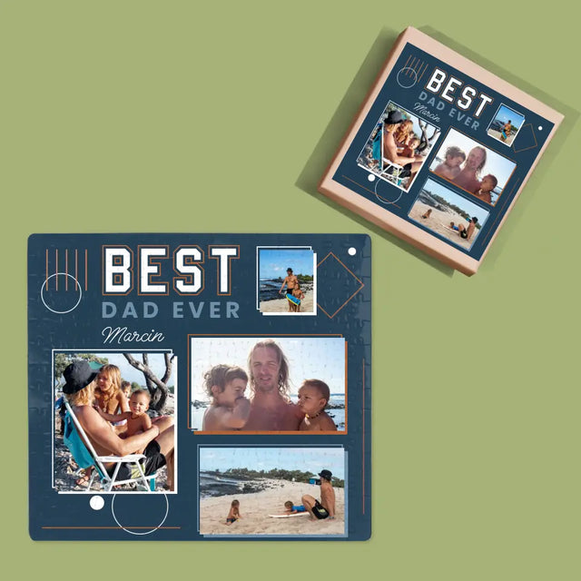 Fotokolaż: Best Dad Ever - Personalizowane Puzzle