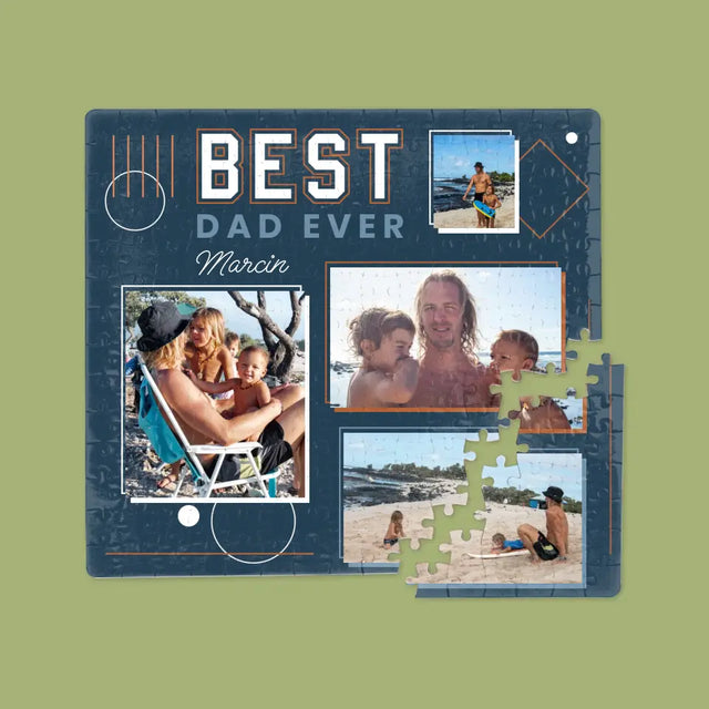 Fotokolaż: Best Dad Ever - Personalizowane Puzzle