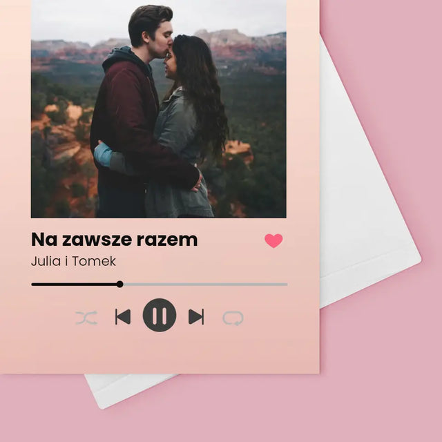 Zdjęcie i Podpis: Spotify z Twoim Zdjęciem - Kartka z Życzeniami