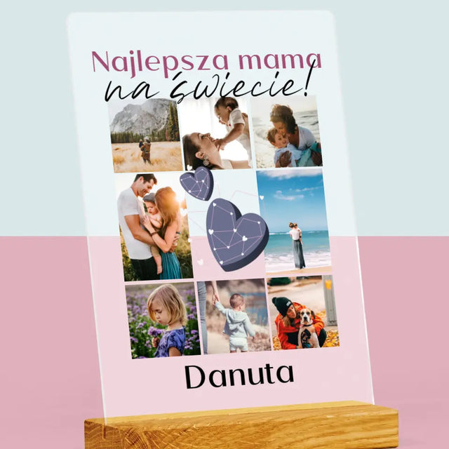 Fotokolaż: Najlepsza Mama - Wydruk Na Szkle Akrylowym