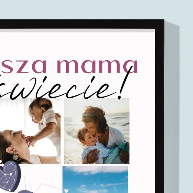 Fotokolaż: Najlepsza Mama - Wydruk Obramowany