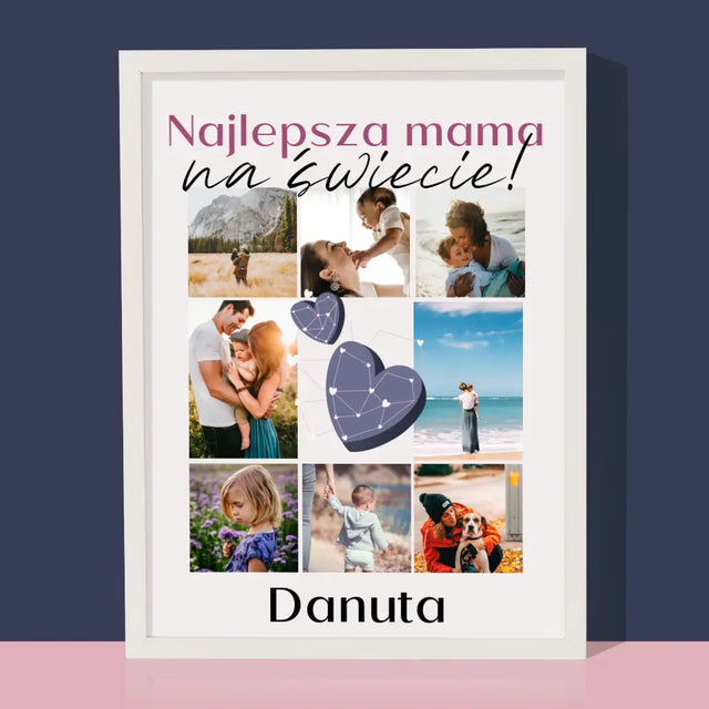 Fotokolaż: Najlepsza Mama - Wydruk Obramowany