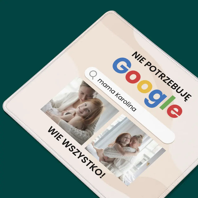 Fotokolaż: Nie Potrzebuję Google - Podkładka Pod Myszkę