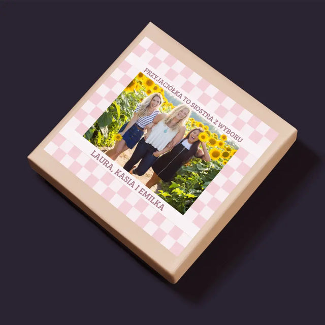 Zdjęcie i Podpis: Przyjaciółka To Siostra z Wyboru - Personalizowane Puzzle