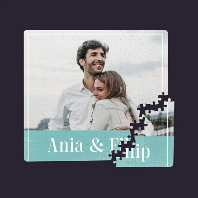 Fotokolaż: Para Imiona - Personalizowane Puzzle