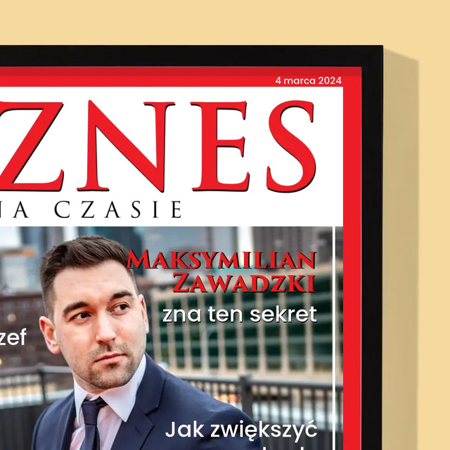 Okładka Magazynu: Biznes Na Czasie - Wydruk Obramowany