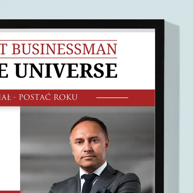 Okładka Magazynu: The Best Buisnessman In The Universe - Wydruk Obramowany