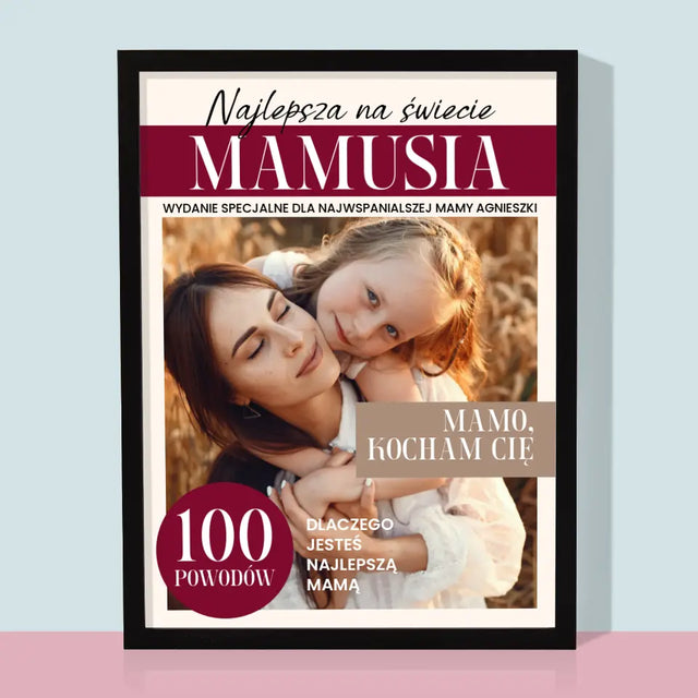 Okładka Magazynu: Najlepsza Mamusia - Wydruk Obramowany