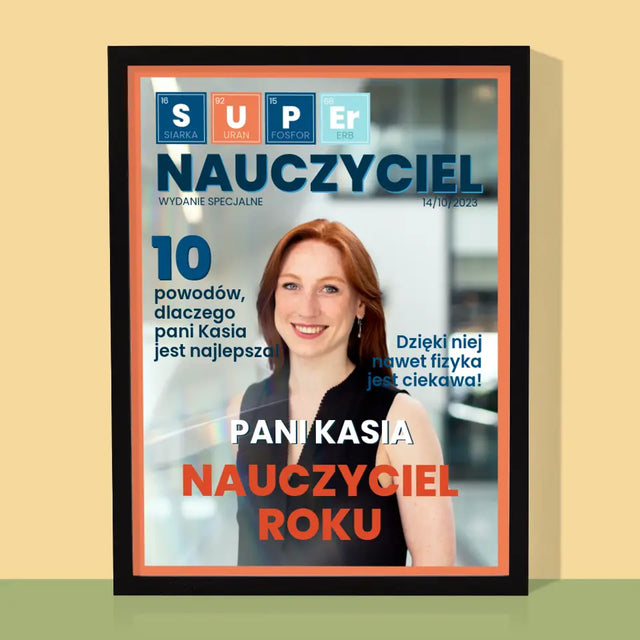 Okładka Magazynu: Super Nauczyciel - Wydruk Obramowany